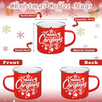 12 Pcs Christmas Coffee Mug Bulk Winter Holiday Enamel Mugs with Quotes 12 oz Seasonal Merry Christmas Hot Cocoa Mugs White Red Cups Funny Novelty Coffee Mugs for Xmas Coffee Tea Women Coworkers Gift - Image 2