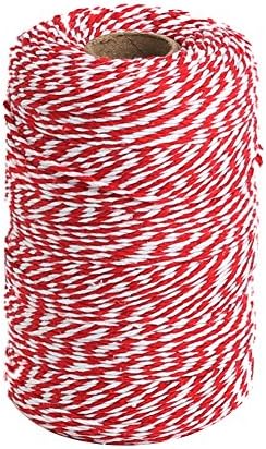 Tenn Well 656ft Red White Cotton Bakers Twine for Baking Crafts by TennWell