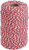 Tenn Well 656ft Red White Cotton Bakers Twine for Baking Crafts by TennWell