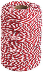 Tenn Well 656ft Red White Cotton Bakers Twine for Baking Crafts by TennWell