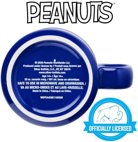 Silver Buffalo Peanuts Squad Ceramic Camper Mug, Classic Drinkware, 20oz - Image 4