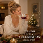 Set of 4 Christmas Wine Glasses 3D 13.5oz XMAS Drinking Glass Cup W/Handle - Image 5