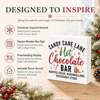 Candy Cane Lane Hot Chocolate Bar Sign, Christmas Coffee Bar Wood Box Decor - Image 4