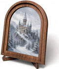 Winter Arched Table Sign, Rustic Snow Castle Farmhouse Decor by HPCHENG