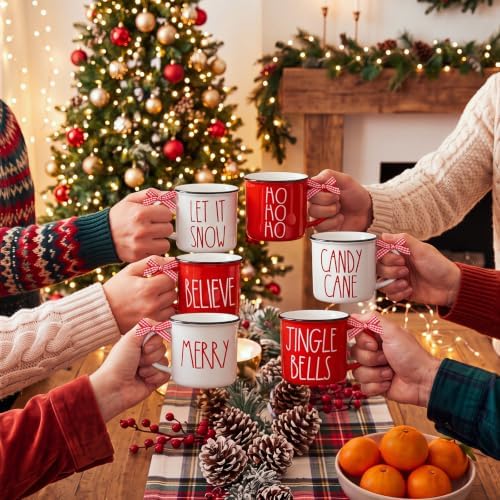 12 Pcs Christmas Mugs Bulk Christmas Ceramic Mugs with Handle - Image 2