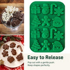 Christmas Silicone Molds - 3Pcs Christmas Candy Molds with Gingerbread Man Santa Claus molds for Chocolate Candy Fondant CupcakeGummy Mold for Baking - Image 4