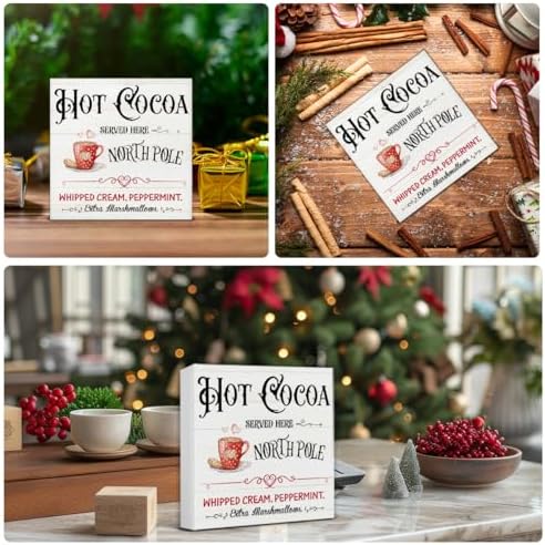 Farmhouse Christmas Decor, Cocoa Christmas Decorations, Winter Holiday - Image 3