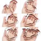 MrCookie Large Christmas Cookie Cutters Set,6 Festive Shapes with 2 Sizes - Image 2