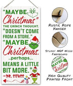 Christmas Decor Sign, Christmas Hanging Wooden Signs, Winter Decorative Wall Signs, Rustic Winter Wood Door Sign, Farmhouse Outdoor Wood Xmas Decor, Xmas Wall Art 6x12 Inches - Image 3