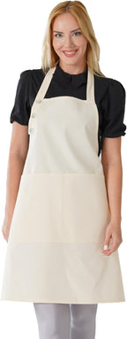 TOSHE Kitchen Apron Waterdrop Resistant Cotton Apron by TOSHE