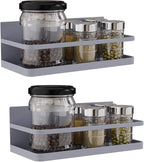 Magnetic Spice Rack Organizer Single Tier Refrigerator Spice Storage Shelf - Image 5