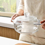 Clear Round Glass Casserole - Image 5