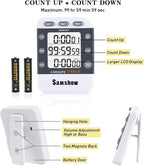 Digital Kitchen Timers for Cooking Triple Timer Count UP/Down Dual Timer Large - Image 6