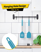 Pack of 2 Silicone Solid Turner, Non Stick Slotted Kitchen Spatulas, High Heat - Image 4