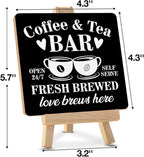 Coffee Bar Decor, Tea Station, Coffee and Tea Bar Wood Sign - Image 2