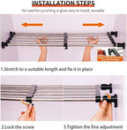 Hershii Expandable Closet Tension Shelf Rod Adjustable Metal Storage Rack - Image 6