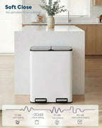 ComfyCorner 16 Gal Dual Trash Can, Stainless Steel Kitchen Garbage Bin - Image 7