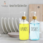 LOOCHICA 2 Pack Clear Glass Soap Dispenser - Image 6