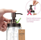 Amolliar Mason Jar Liquid Soap Dispensers, Rustproof Stainless Steel Mason Jar - Image 6