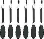 7-Inch Silicone Tongs Pack of 6, Small Stainless Steel Tongs by DAILYKISN