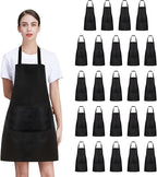 8/12/24 Pack Plain Bib Aprons Bulk, Unisex Apron by NYMMOATA