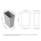 Dowell 35Qt Wastebasket Trash Container, - Image 6