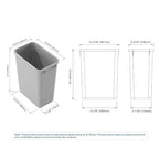 Dowell 10 Pack 35Qt Wastebasket Trash Container, - Image 7
