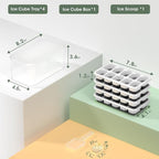 DOQAUS Ice Cube Tray with Lid and Bin - Image 2