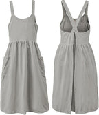 Uaussi Cotton Linen Apron Cross Back Work Apron by Uaussi