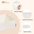 Cotton Linen Drawer Organizers for Baby Clothes, Premium Foldable Storage Bins - Image 6