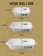 Sweejar Casserole Dishes for Oven, Baking Dish Set of 3, Ceramic Bakeware Set - Image 3