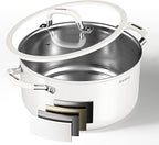 Stockpot 8 Quart, Tri-Ply 18/10 Stainless Steel Stock Pot by Stackbear-DesignsmarterLiveeasier