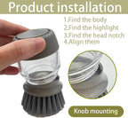 Palm Brush Refills, Dish Brush Replacement Head, 4 Pack - Image 3