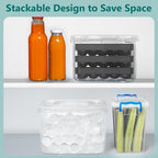 Optish Ice Cube Tray with Lid and Bin, 3 Pack Ice Trays - Image 5