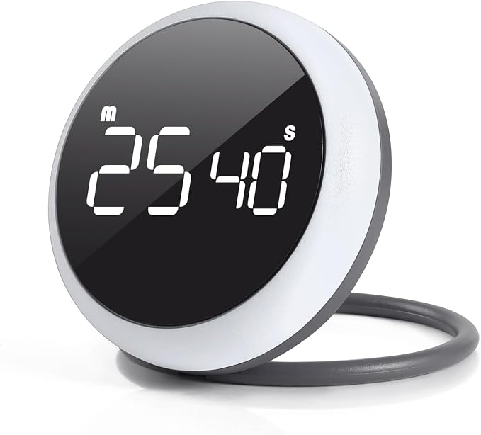 White Quick Que Kitchen Timers, Visual timers Large LED Display Magnetic by Unknown