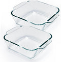 6"x6" Baking Pan, Square Baking Dishes 2 Pack Glass Bakeware Dish by Yomvzake