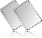 Stainless Steel Baking Sheet Set of 2, Deedro Cookie Sheet Metal Baking Pan by Deedro