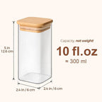ComSaf 16Pcs Spice Jars with Labels, Glass Jar witj Bamboo Lid, 10oz Airtight - Image 3