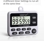 XREXS 4-Channel Digital Kitchen Timer Clock - Image 8