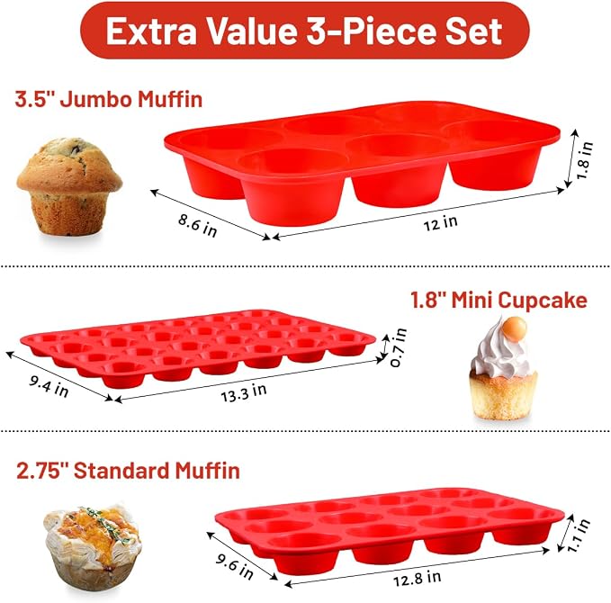 CAKETIME Silicone Muffin Pan Set - Image 2
