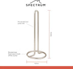 Spectrum 41078 Diversifies Designs Paper Towel Holder, 2 Ounce, Satin Nickel - Image 5