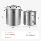 VEVOR Stainless Steel Stockpot, 64 Quart Large Cooking Pots, Cookware Sauce Pot - Image 7