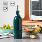 Sweejar Large Ceramic Olive Oil Dispenser Bottle, Opaque Oil Cruet Protects to - Image 2