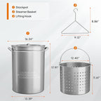 ROVSUN 44-Quart Stainless Steel Turkey Fryer & Seafood Boil Pot - Image 6