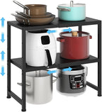 2-Tier Expandable Metal Storage Shelves, 150LBS Heavy Duty Shelving Units and by Cidaziya