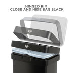 Clorox 13 Gallon Trash Can - 50L Kitchen Trash Can - Rectangular Black - Image 3