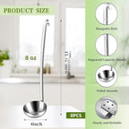 8pcs Stainless Steel Ladle 8 Oz Soup Ladle 14" long Spoon Heavy-Duty Metal - Image 3