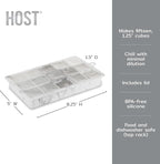 Host Ice Cube Tray with Lid, Makes 15 1.25" Cubes, Durable Silicone Trays - Image 3