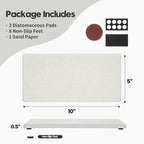 2PCS 10"x 5" Large Bathroom Sink Vanity Trays, Water Absorbing Diatomite Stone - Image 4