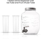 1-Gallon Drink Dispenser. Glass Beverage Dispenser - Image 2